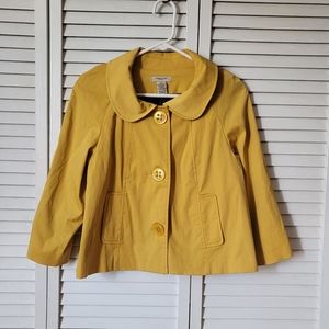 VERTIGO PARIS Mustard Yellow Cropped Jacket, Size M